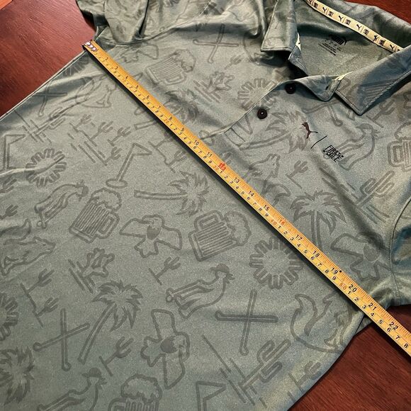 Puma X First Mile Golf Polo Mens Medium Green Desert Southwestern Performance - Picture 14 of 14